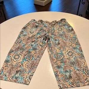 PECK & PECK linen blend- Capri Pants